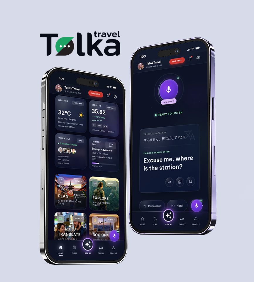 TALKA Travel AI companion visual