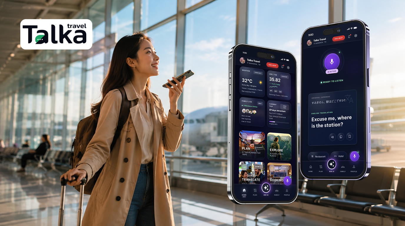 AI personal travel assistant dashboard